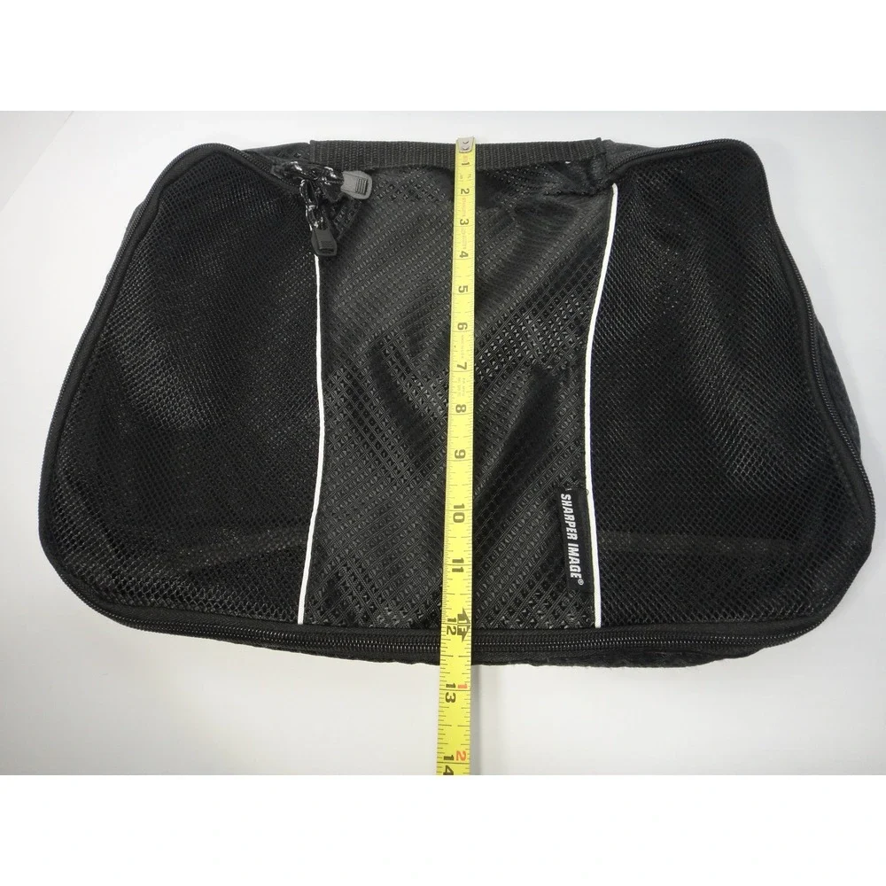 Sharper Image Black Mesh Travel Packing Cubes Set of 2 Luggage Organizer Bags
